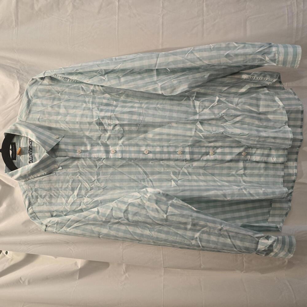 Tailor Vintage Performance Button Down Collared Dress Shirt Men's Longsleeve, XL